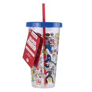 Super Mario Cup & Straw Paladone New / NWT 23 fl. oz capacity